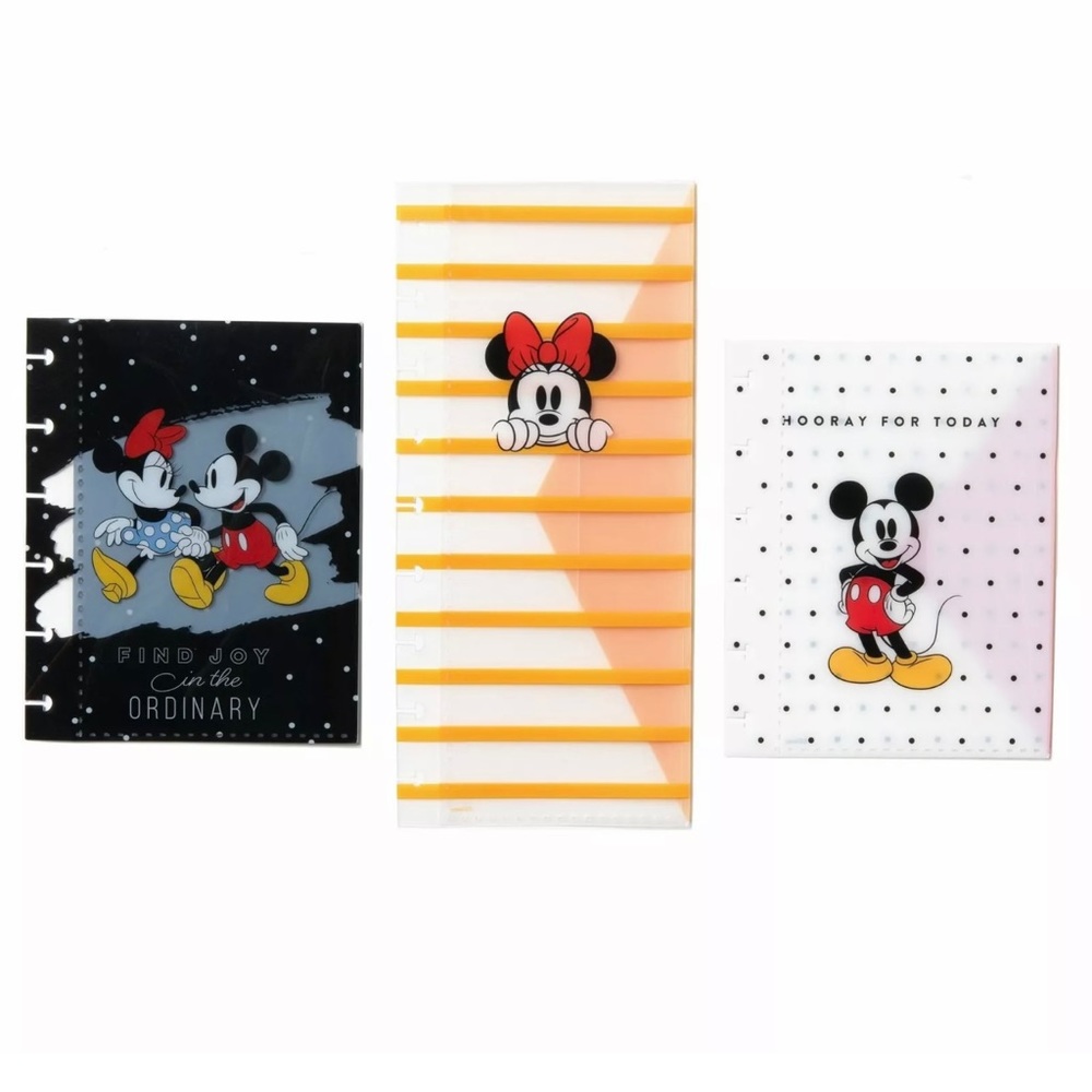 The Happy Planner Disney Mickey Mouse & Minnie Mouse snap in plastic envelopes
